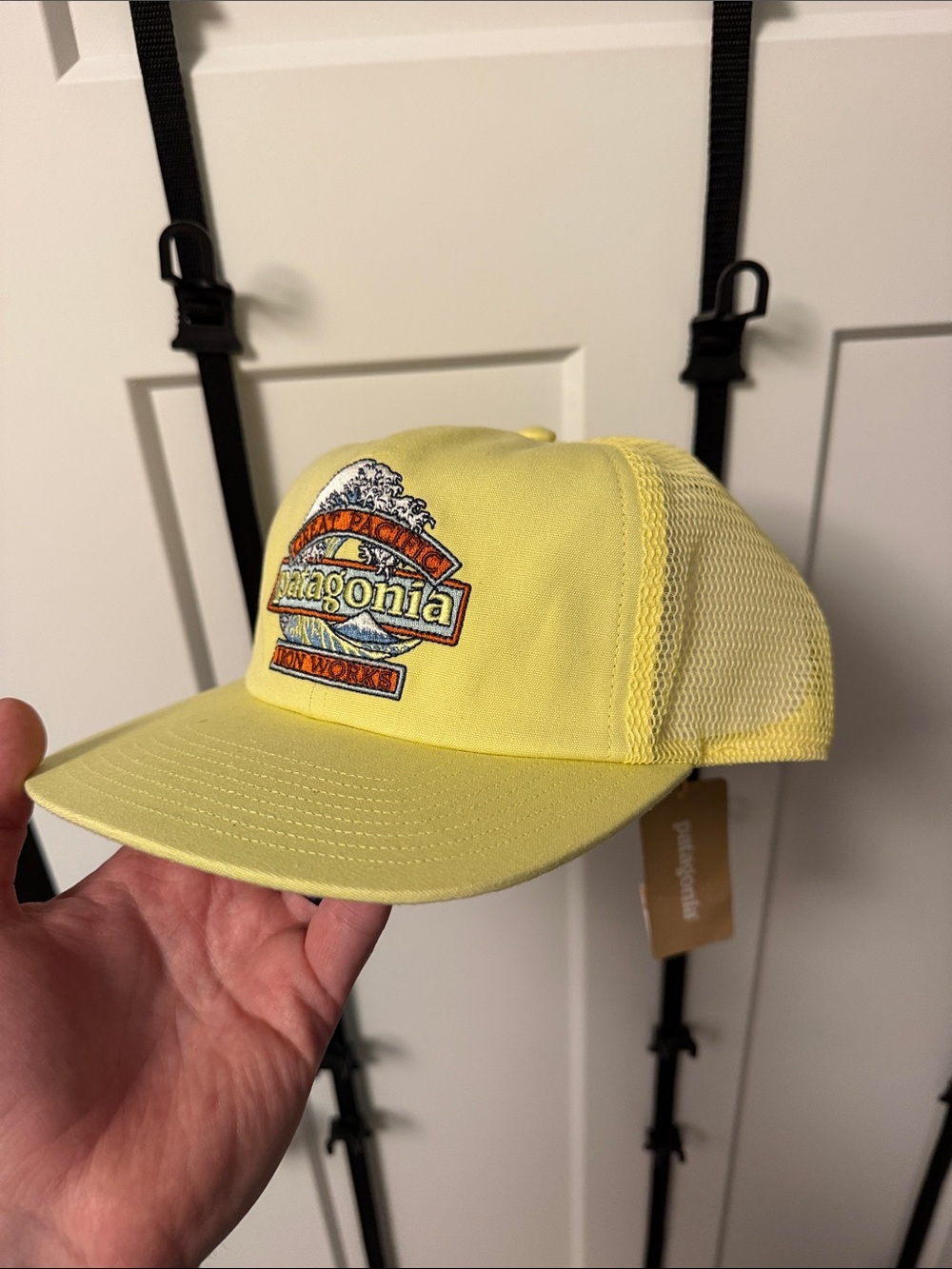 NWT Patagonia Pale Yellow Mesh Patch Trucker Cap